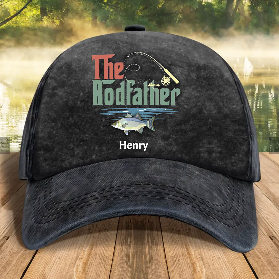 Custom Personalized Fishing Dad Baseball Cap - Gift Idea For Father's Day/ Fishing Lover -ancustom