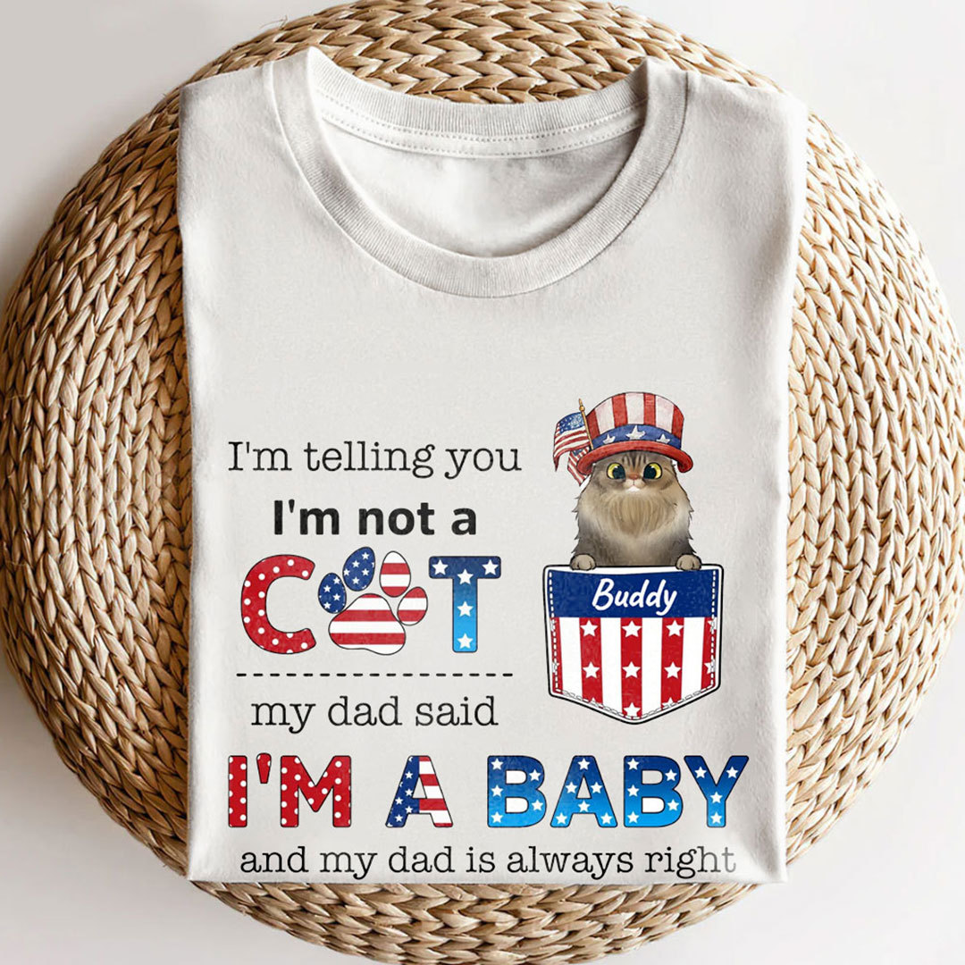 Custom Personalized Pet T-Shirt Independence Day Gift Idea for Dog/Cat Owners-ancustom