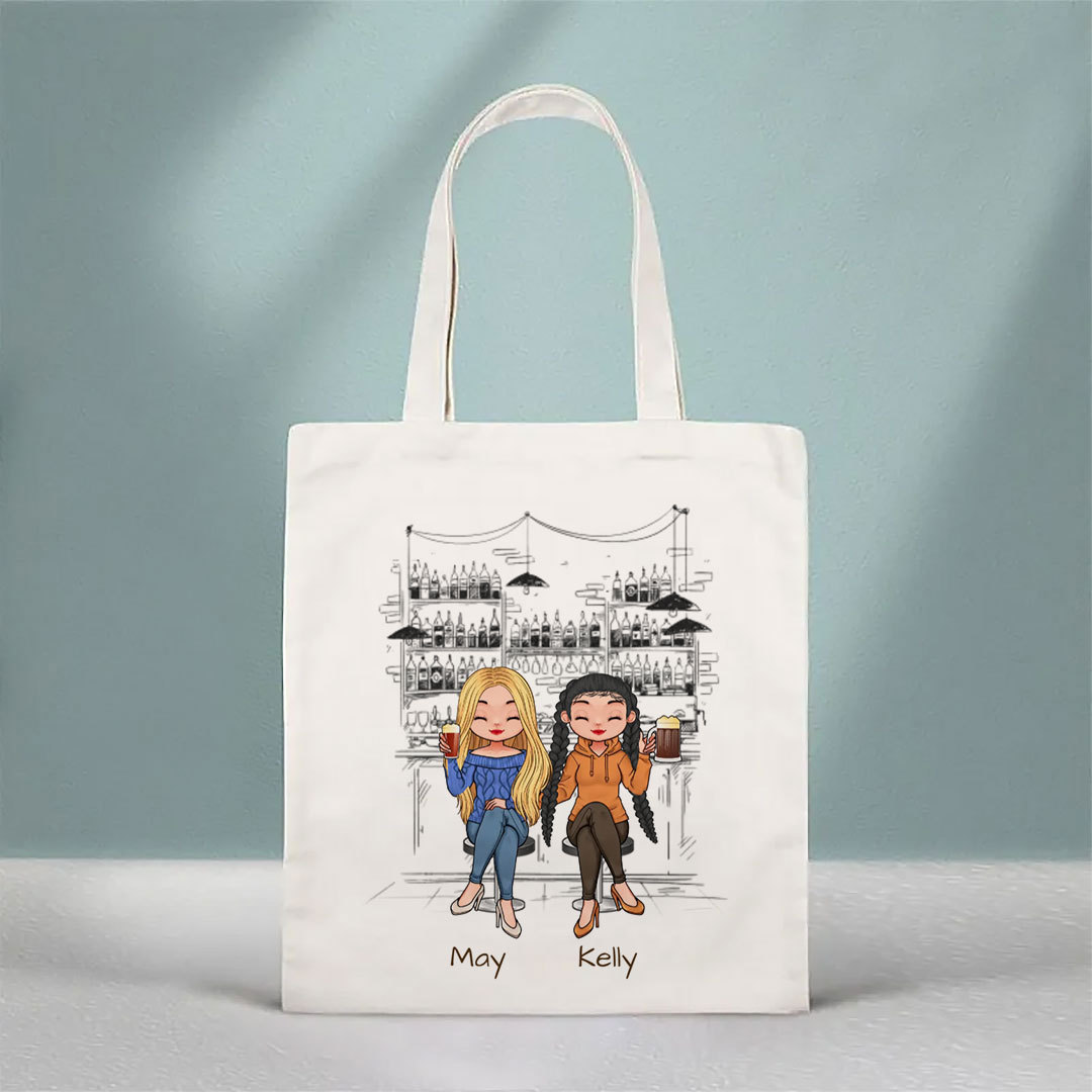 Customized Personalized Friend Canvas Bag - Gift for Friends/Bestie/Sisters - I'm Not an Alcoholic-ancustom