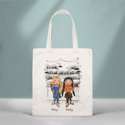 Customized Personalized Friend Canvas Bag - Gift for Friends/Bestie/Sisters - I'm Not an Alcoholic-ancustom