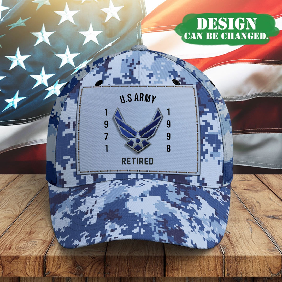 Custom Personalized Baseball Cap For Veteran With Military Insignia - United States Veteran - Father's Day/ Birrthday Gift Idea-ancustom
