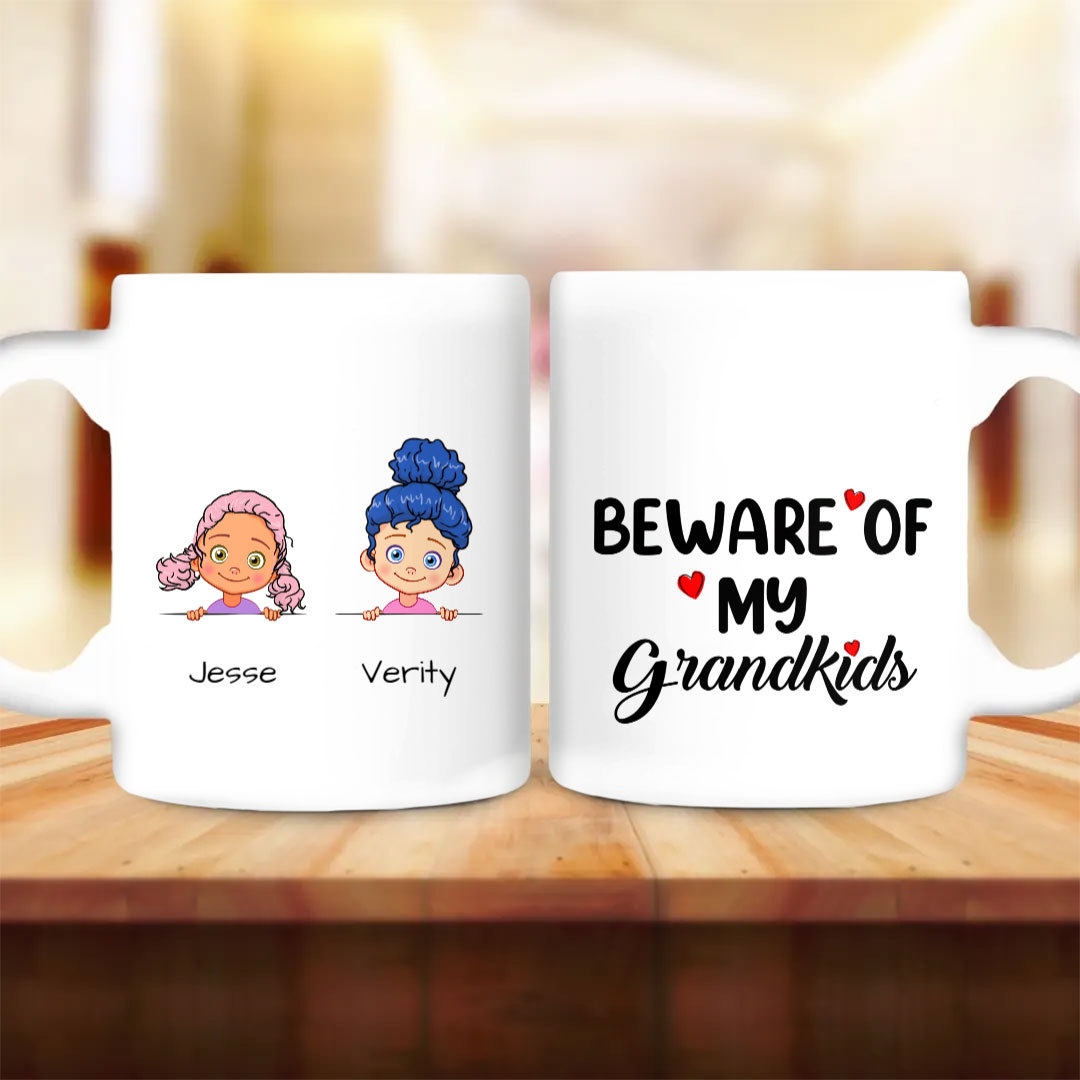 Custom Personalized Grandma/Grandpa Coffee Mug -  I Try To Retire But Now I Work For My Grandkids-ancustom