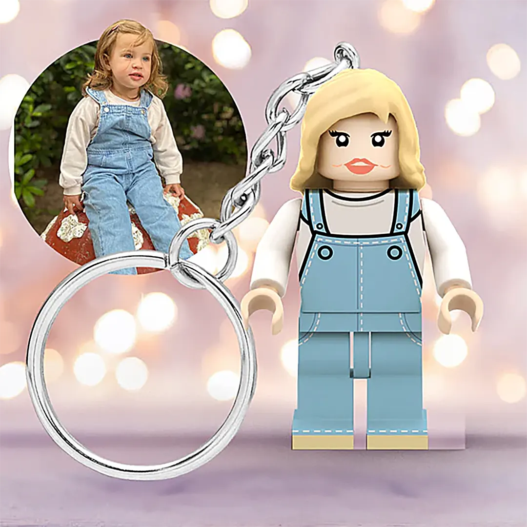 Creative Gift Full Body Custom Minifigs Keychain Personalized Photo MiniFigs Keychain-ancustom