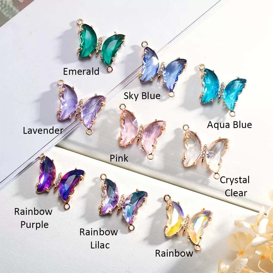 Personalized Crystal Glass Butterfly Bracelet-ancustom