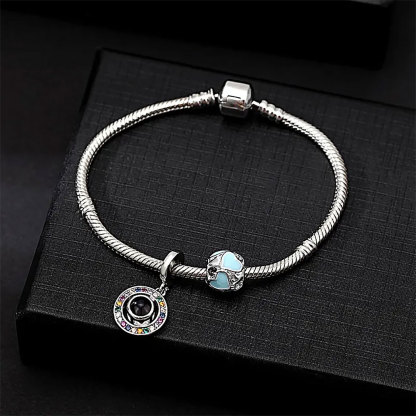 Personalized Picture Projection Bracelet with Cute Ornaments Best Gift for Her-ancustom
