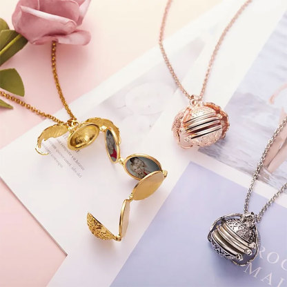 Photo Wings Necklace Pendant Personalized Custom Photo Locket Frame Unique Jewelry Gifts-ancustom