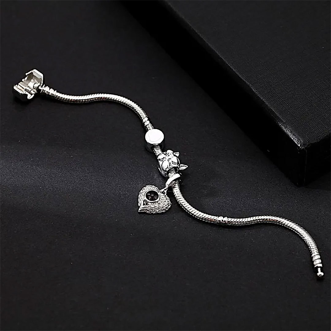 Personalized Picture Projection Bracelet with Cute Ornaments Best Gift for Her-ancustom