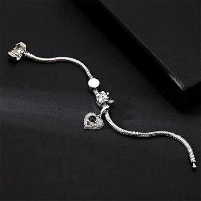 Personalized Picture Projection Bracelet with Cute Ornaments Best Gift for Her-ancustom