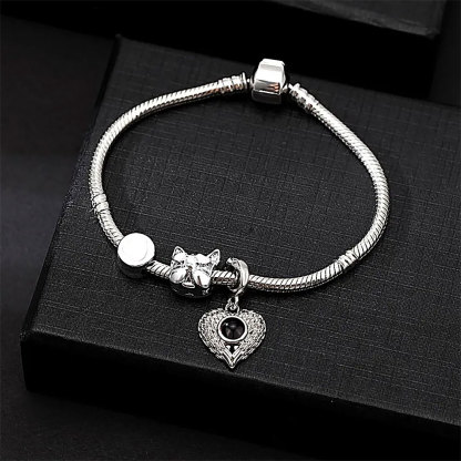 Personalized Picture Projection Bracelet with Cute Ornaments Best Gift for Her-ancustom