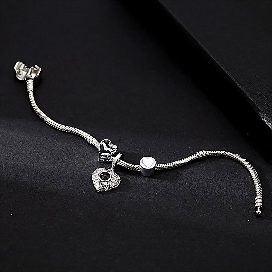 Personalized Picture Projection Bracelet with Cute Ornaments Best Gift for Her-ancustom