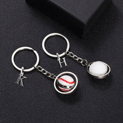 Personalized Ball Keychains With Custom Letters For Sports Enthusiasts-ancustom