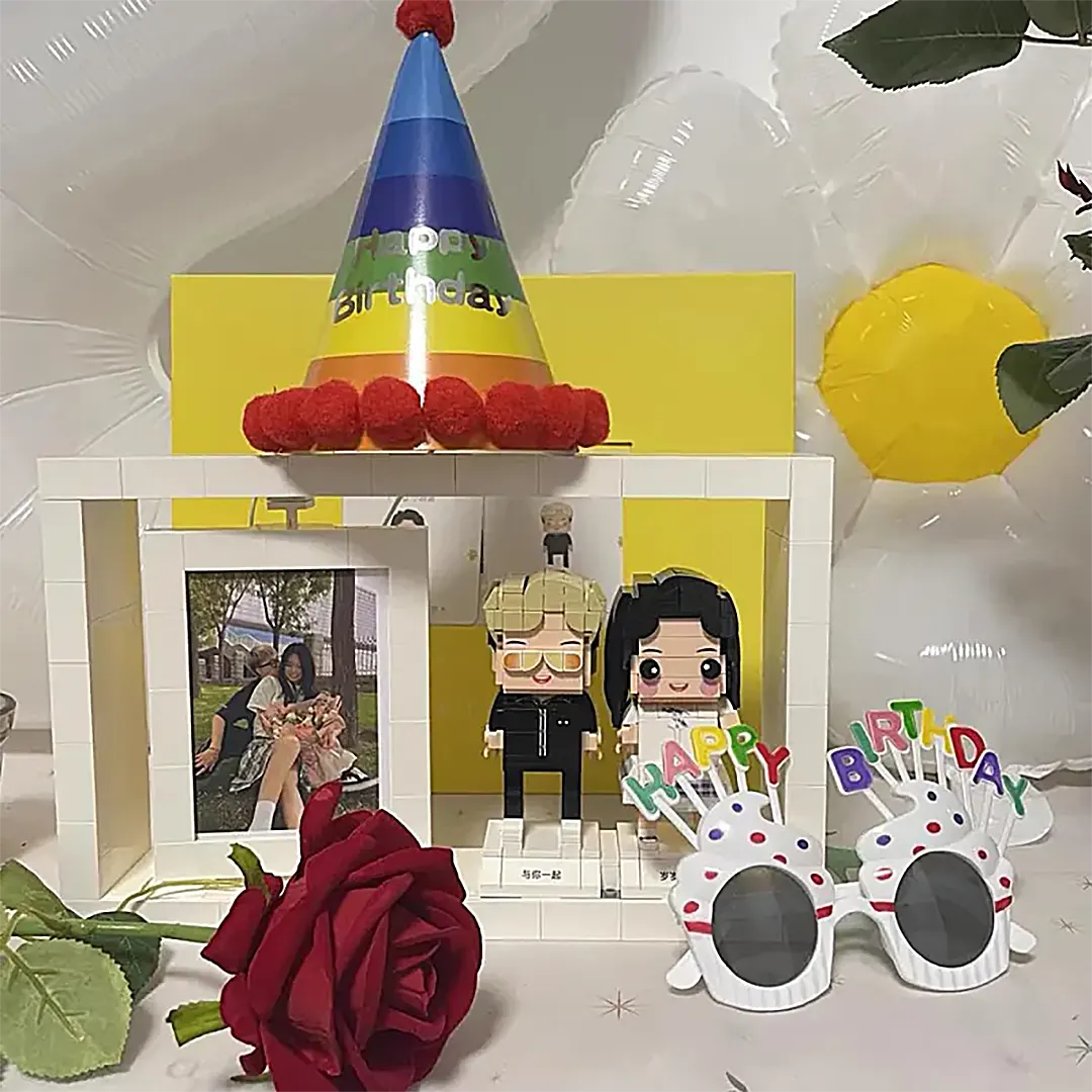 Customized Building Brick Couple Portrait Block Perfect Gift For Loved Ones (Not Assembled)-ancustom