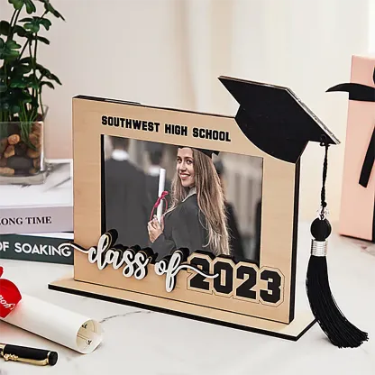 Custom Graduate Photo Frame Personalized Class School Wooden Frame Graduation Gift-ancustom