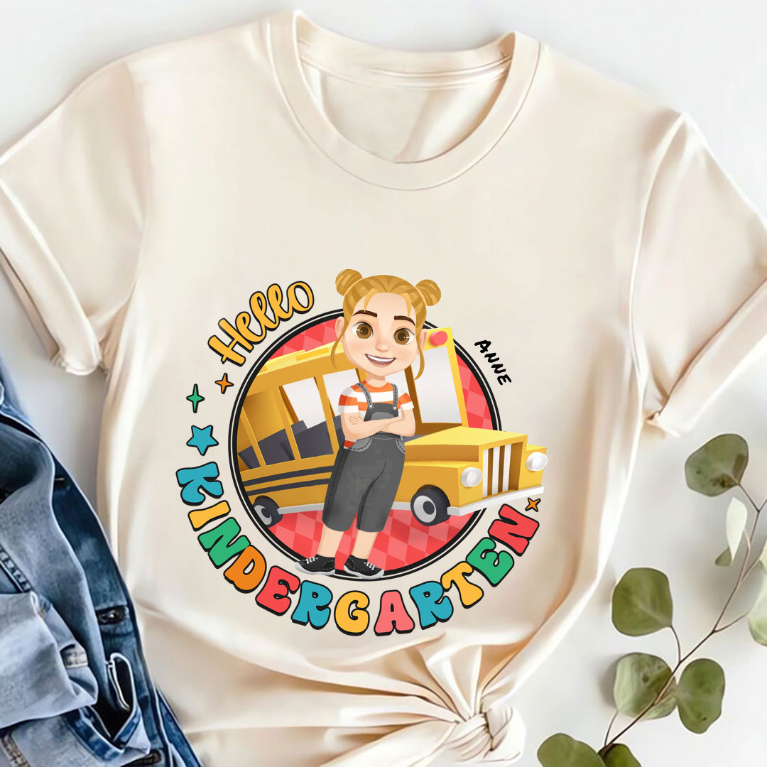 Hello Preschool - Gift For Kids, Back To School - Personalized T Shirt-ancustom