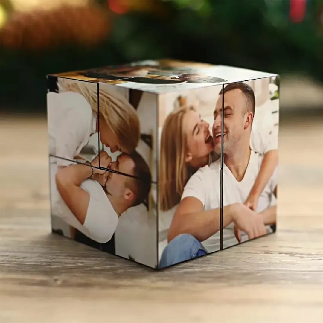 Custom Photo Rubic's Cube Romantic Style for Lovers Multiphoto Gifts for-ancustom
