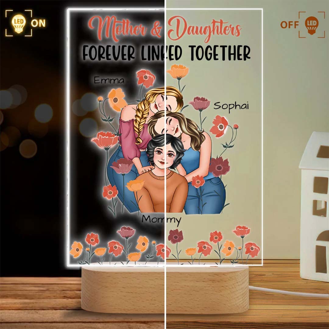 A Bond That Can't Be Broken - Personalized Mother Shaped Plaque Light Base-ancustom