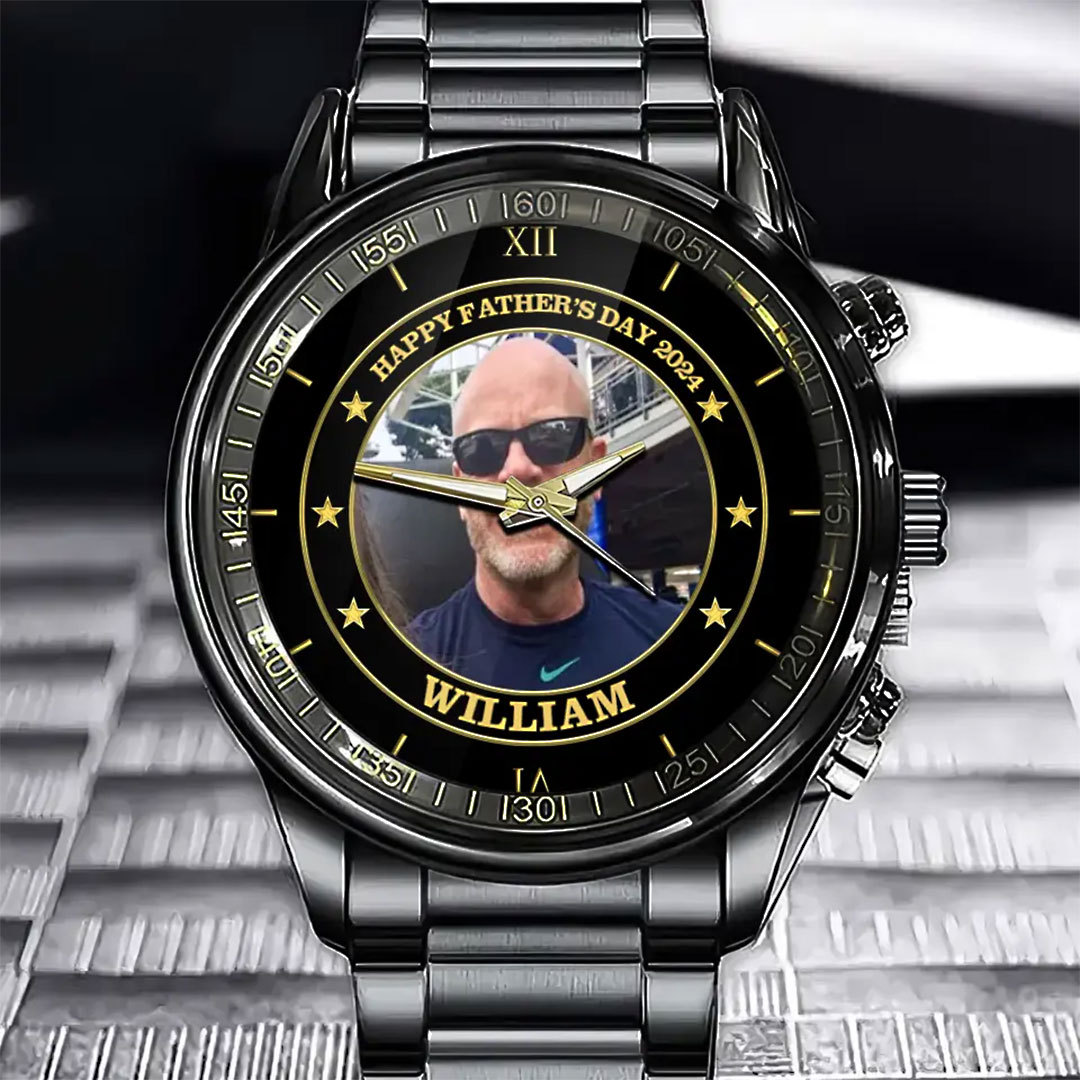 Personalized Upload Your Photo Custom Title & Name Watch Printed-ancustom