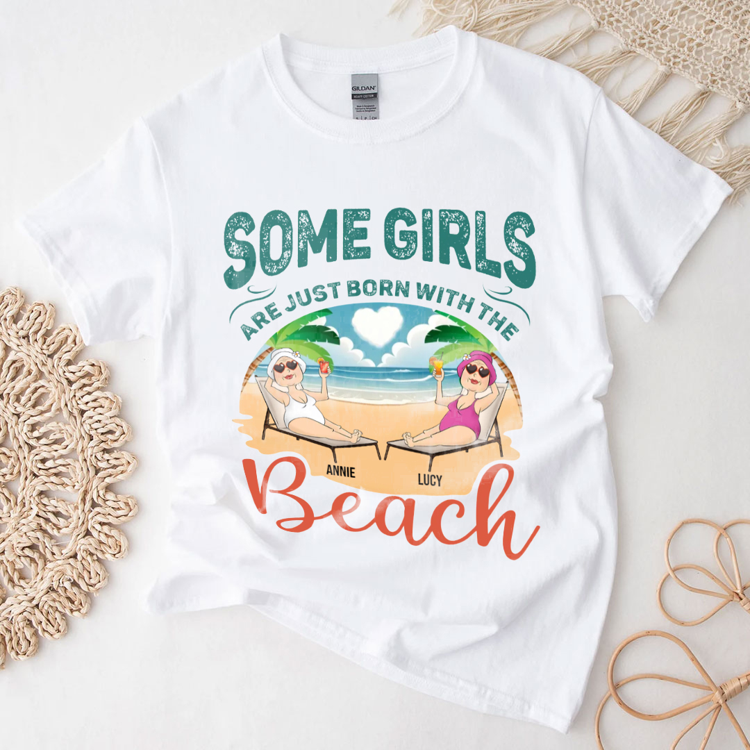 Born to Love the Beach - Personalised T-Shirts-ancustom