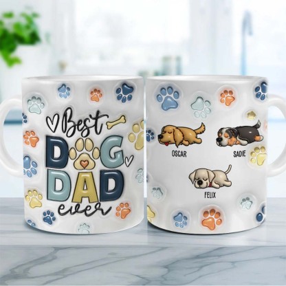 Dog Dad - Personalized Custom 3D Inflated Effect Mug-ancustom