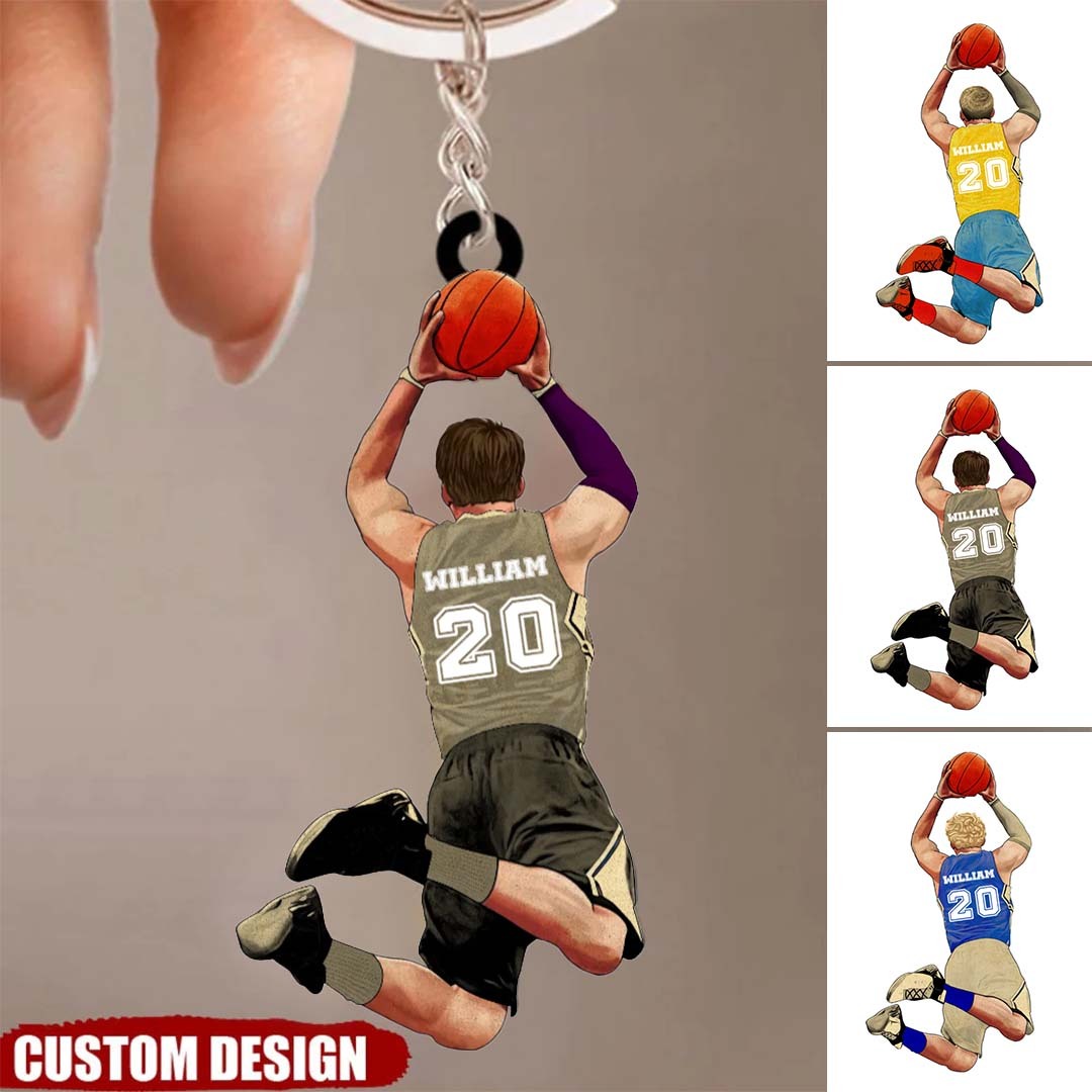 Personalized Name, Number & Appearance - Acrylic Keychain-Gift for Basketball Lovers-ancustom
