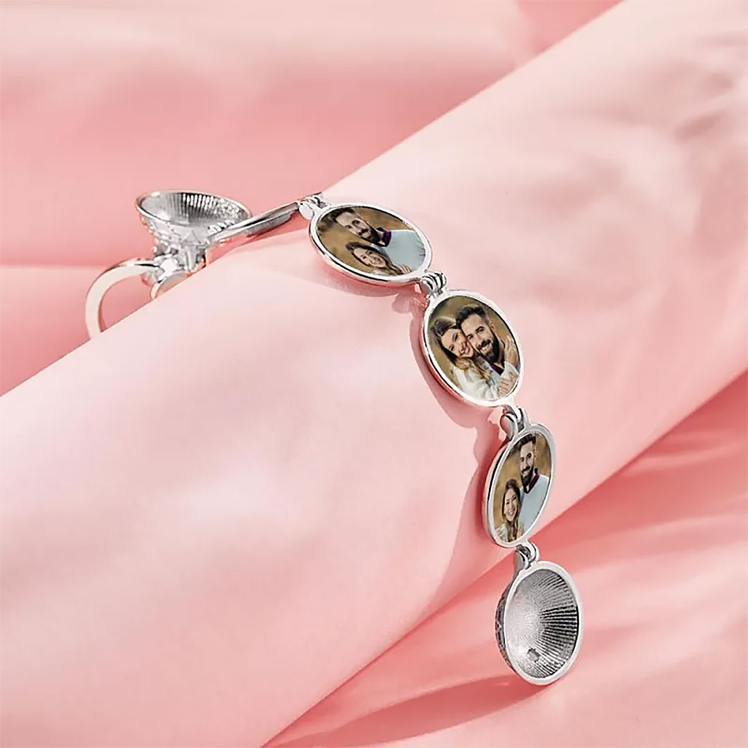 Custom Photo Keychain Personalized Photo Wings Locket Frame For Women-ancustom