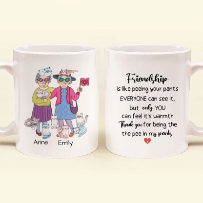 Custom Personalized Let's Be Crazy Cat Ladies Together Coffee Mug - Gift Idea For Best Friends-ancustom