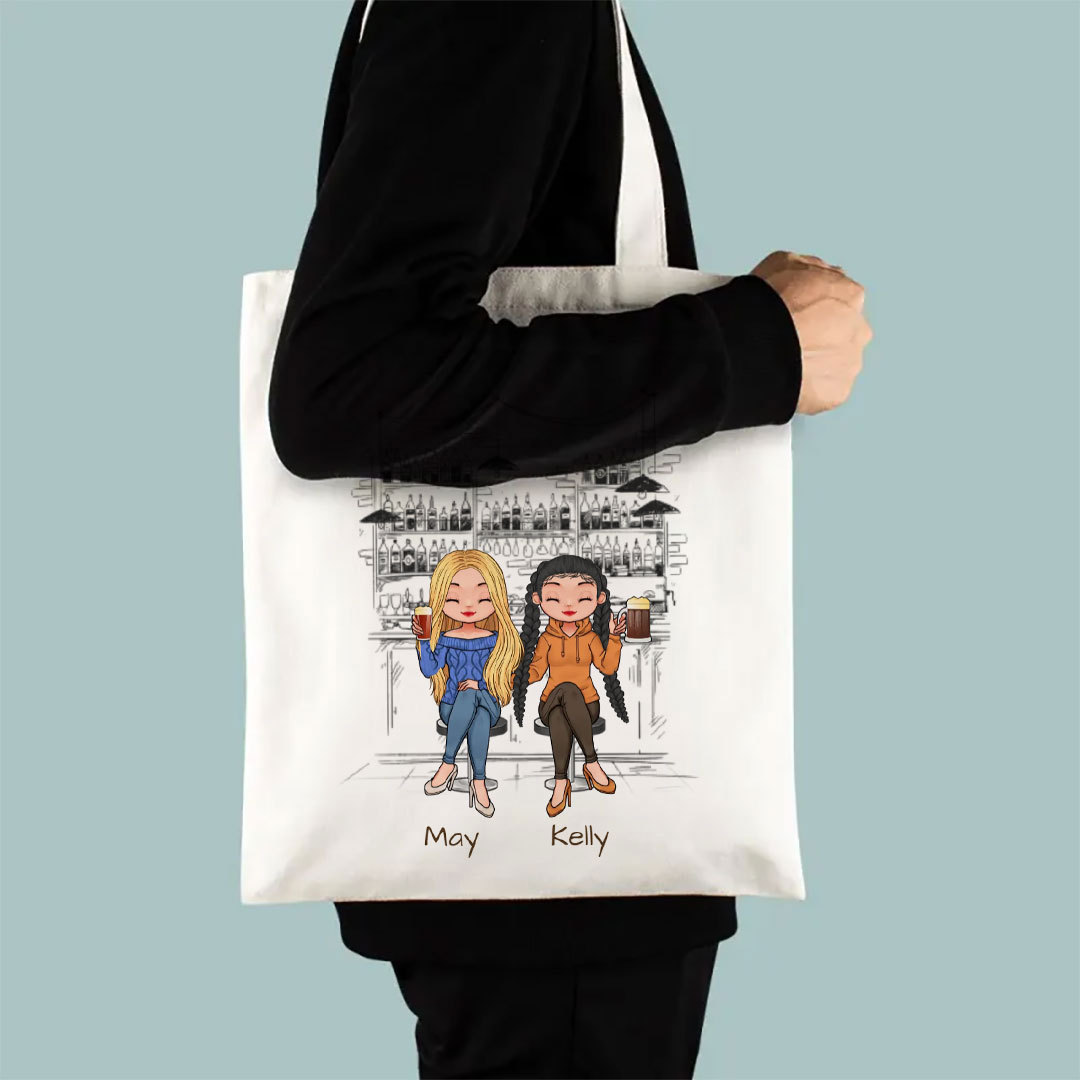 Customized Personalized Friend Canvas Bag - Gift for Friends/Bestie/Sisters - I'm Not an Alcoholic-ancustom