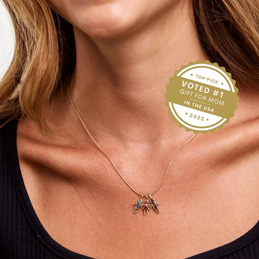 Customized Personalized Birthstone Necklace - Gift for Mom-ancustom