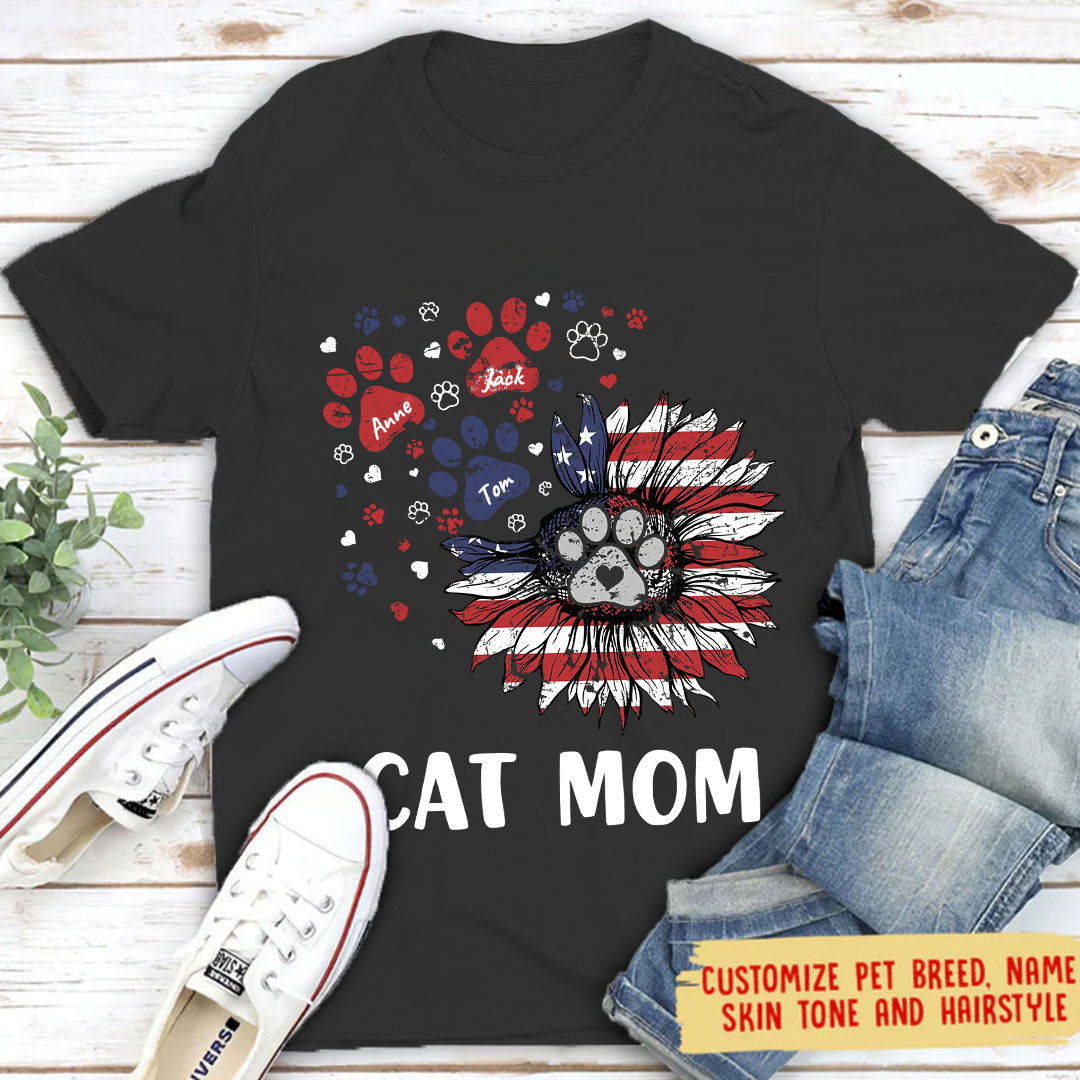 My Therapist Has Paws - Dog & Cat Personalized Custom Unisex T-shirt, Hoodie, Sweatshirt - 4th Of July, Gift For Pet Owners, Pet Lovers-ancustom