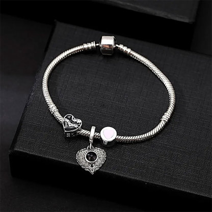 Personalized Picture Projection Bracelet with Cute Ornaments Best Gift for Her-ancustom