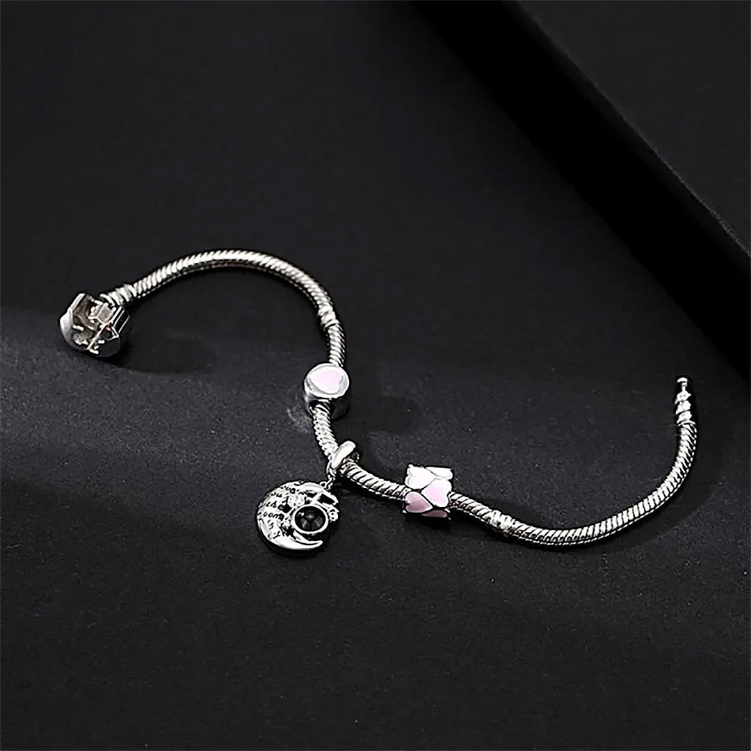 Personalized Picture Projection Bracelet with Cute Ornaments Best Gift for Her-ancustom