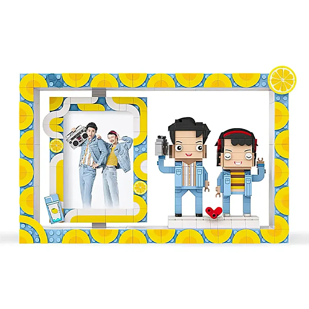 Customized Building Brick Couple Portrait Block Perfect Gift For Loved Ones (Not Assembled)-ancustom