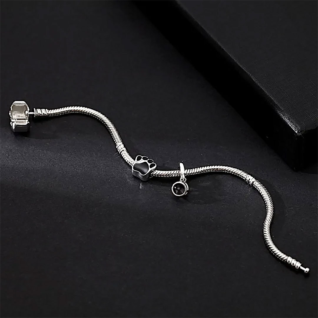 Personalized Picture Projection Bracelet with Cute Ornaments Best Gift for Her-ancustom