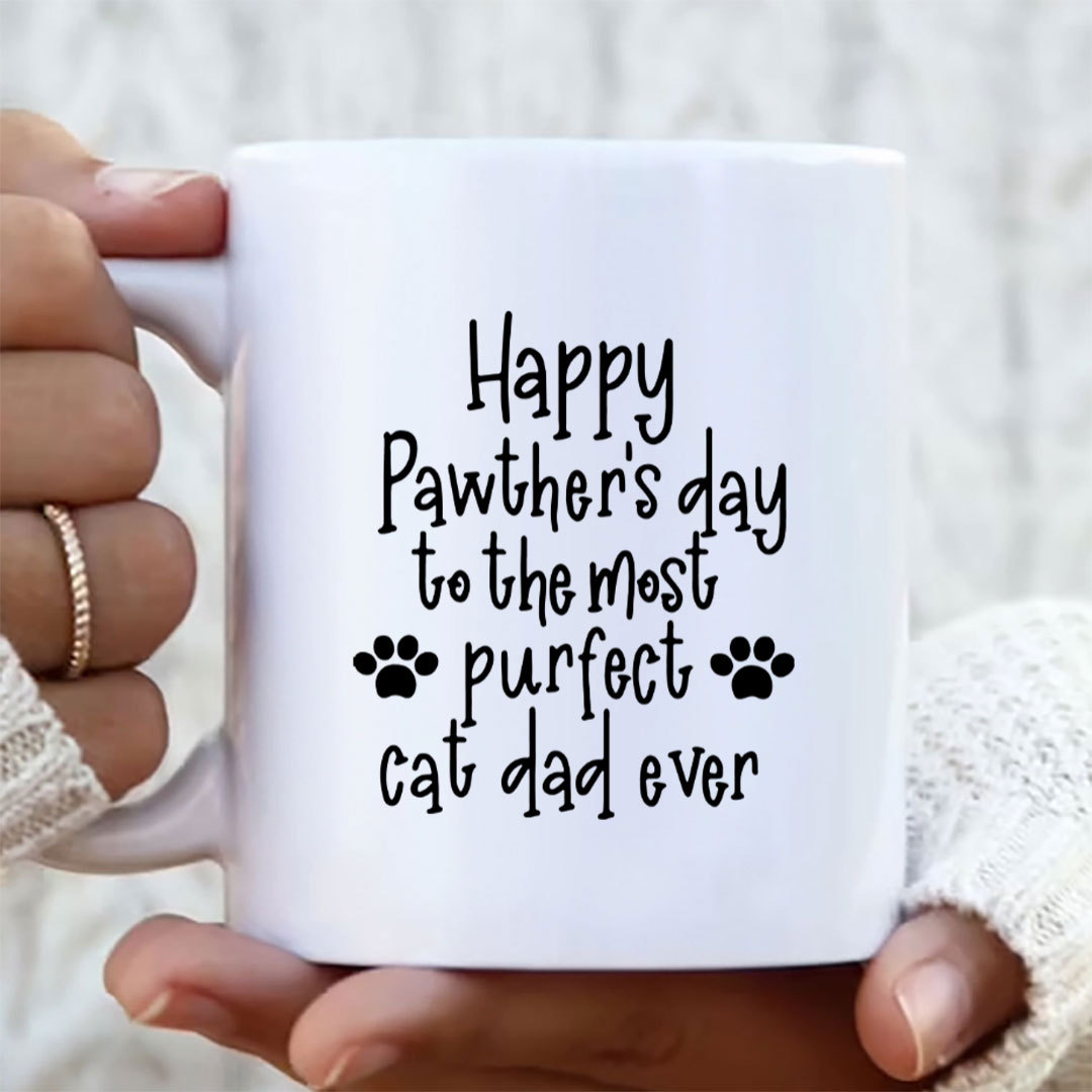 Happy Pawther's Day Funny Personalized Coffee Mug-ancustom