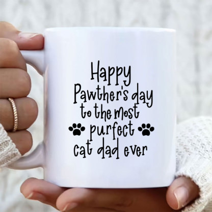 Happy Pawther's Day Funny Personalized Coffee Mug-ancustom