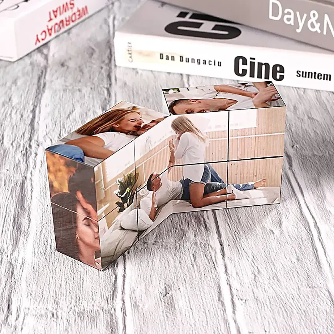 Custom Photo Rubic's Cube Romantic Style for Lovers Multiphoto Gifts for-ancustom