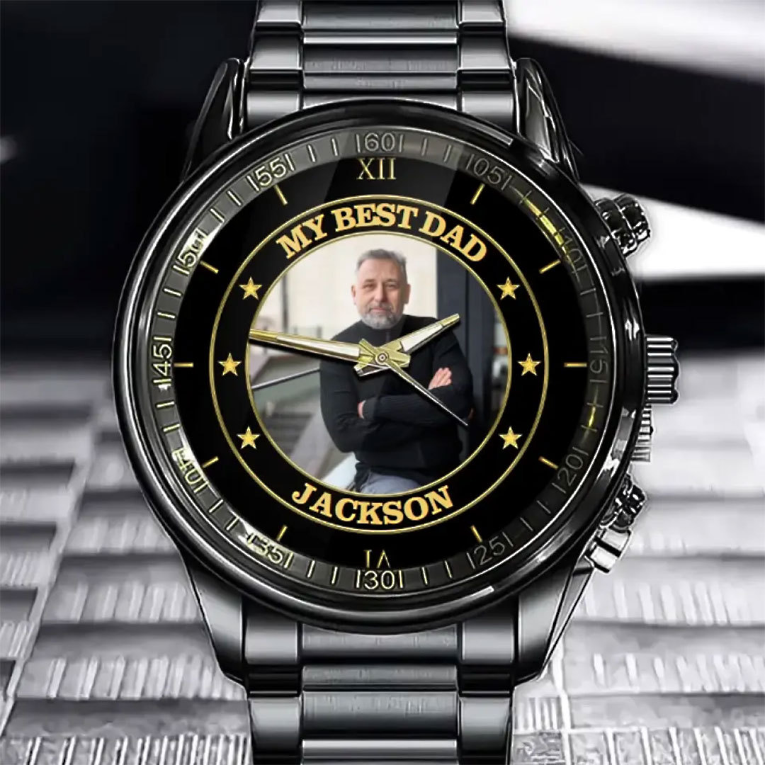 Personalized Upload Your Photo Custom Title & Name Watch Printed-ancustom