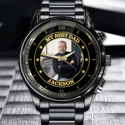 Personalized Upload Your Photo Custom Title & Name Watch Printed-ancustom