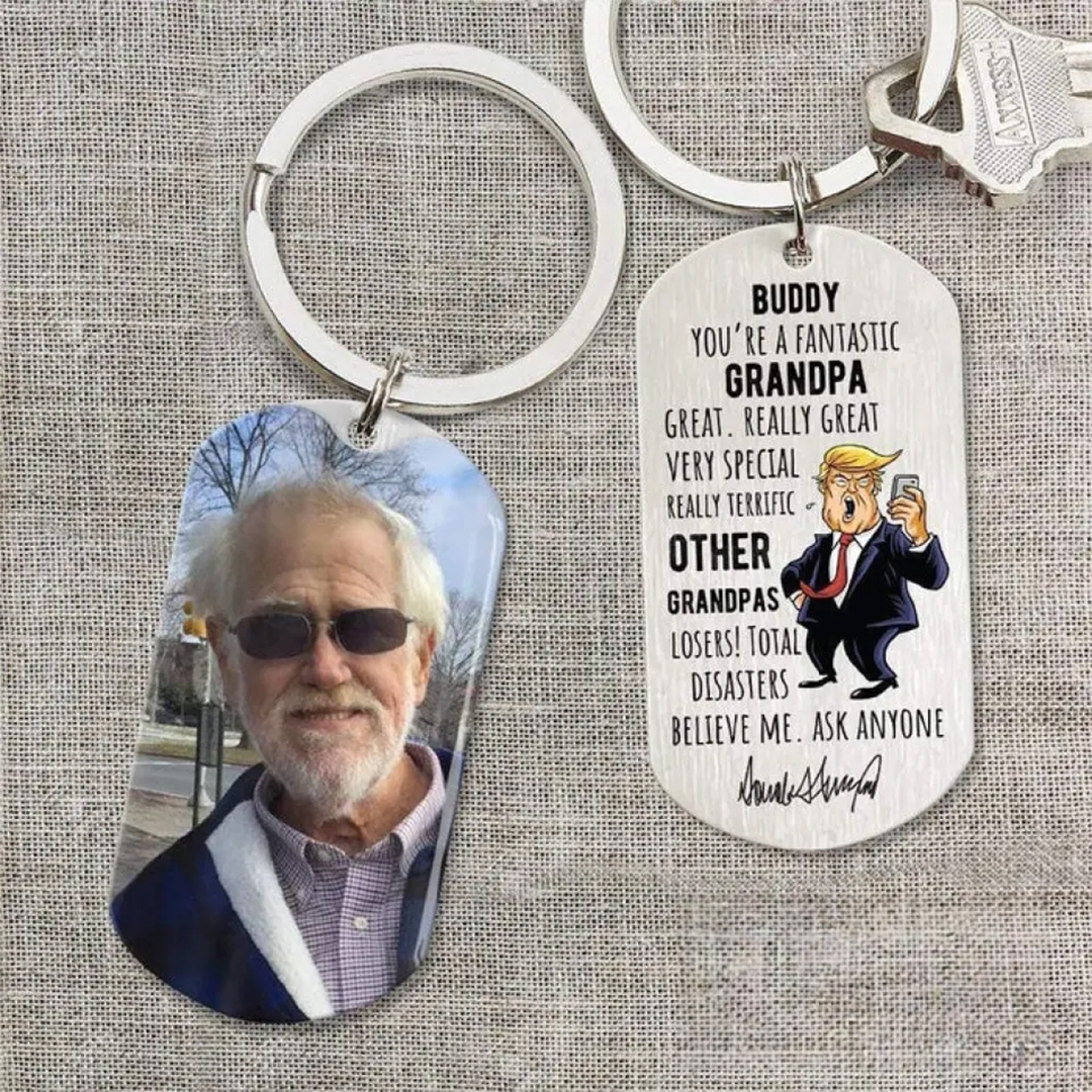  You're A Fantastic Grandpa Metal Keychain-ancustom