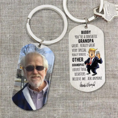  You're A Fantastic Grandpa Metal Keychain-ancustom