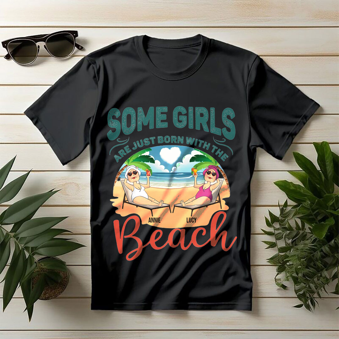 Born to Love the Beach - Personalised T-Shirts-ancustom