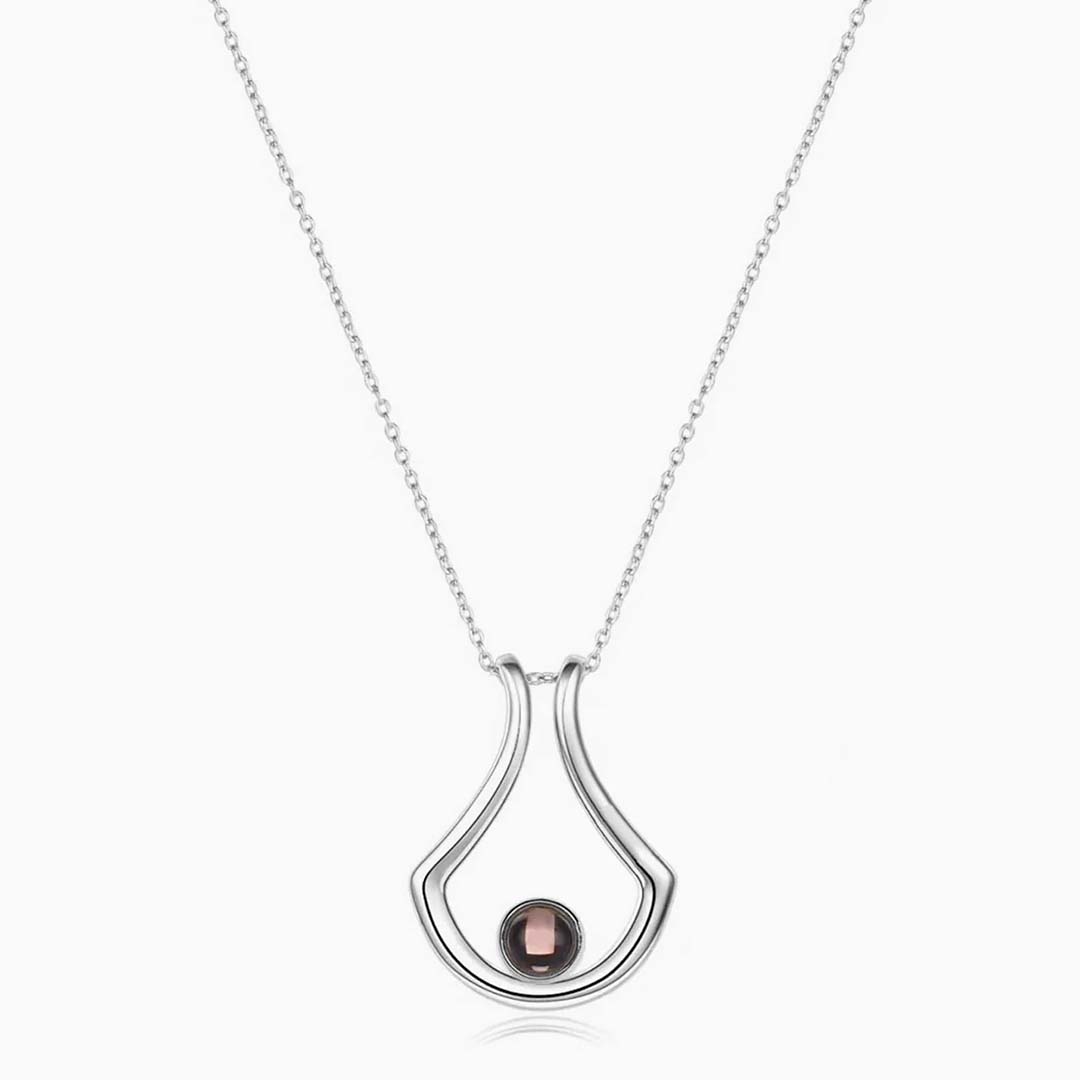 U Shape Photo Customized Projection Necklace-ancustom