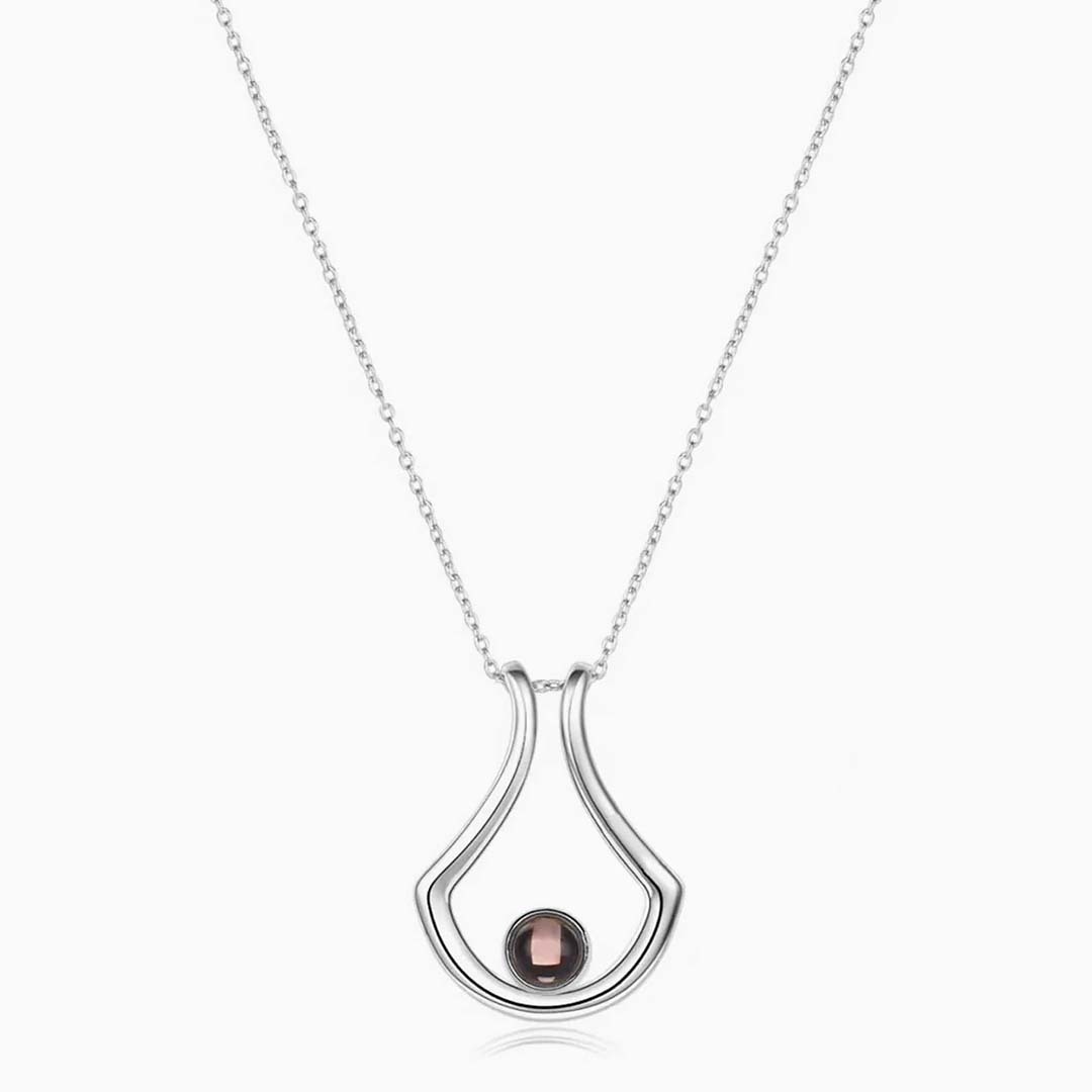 U Shape Photo Customized Projection Necklace-ancustom