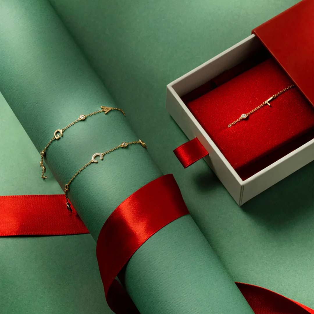 Customized Personalized Diamond Letter Bracelet-ancustom