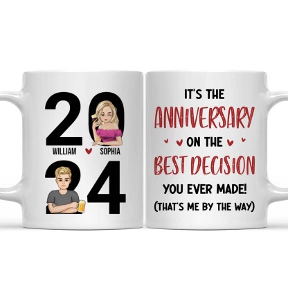 On The Best Decision - Gift For Couples - Personalized Mug-ancustom