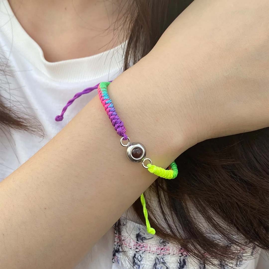 Customized Photo Projection Rainbow Bracelet-ancustom