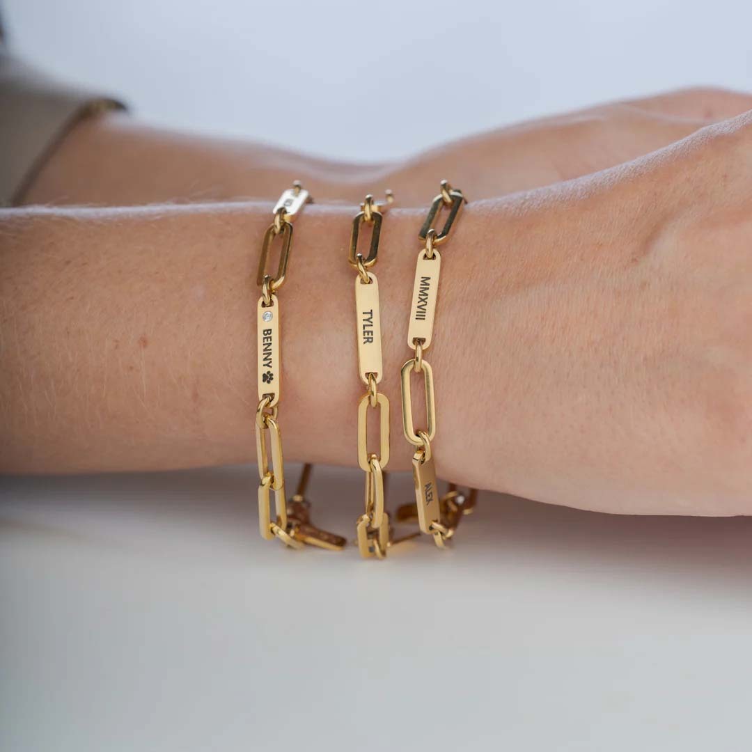 Bracelet engraved - up to 5 names-ancustom