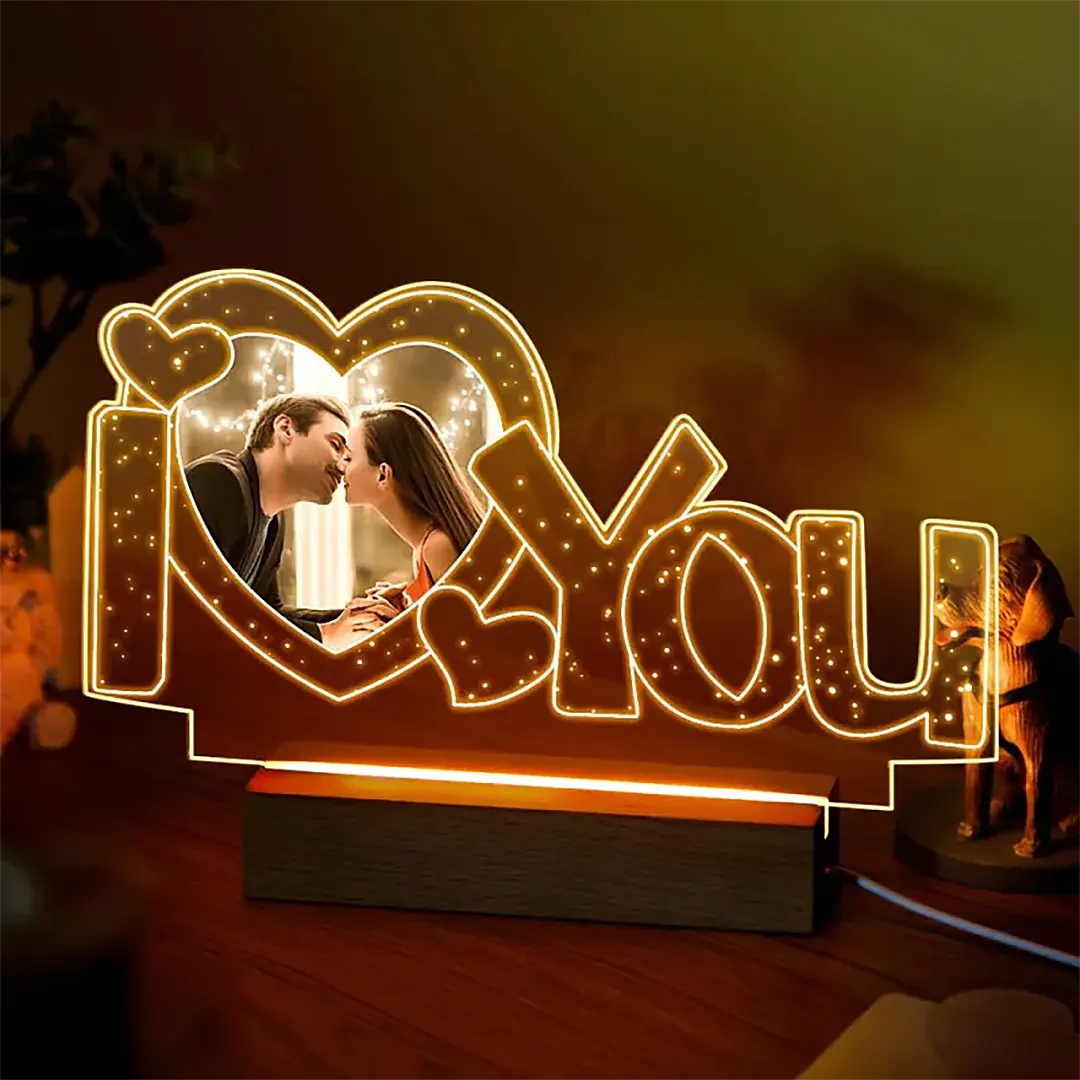 Custom Acrylic Photo Lamp Night Light Gift for Lovers-ancustom