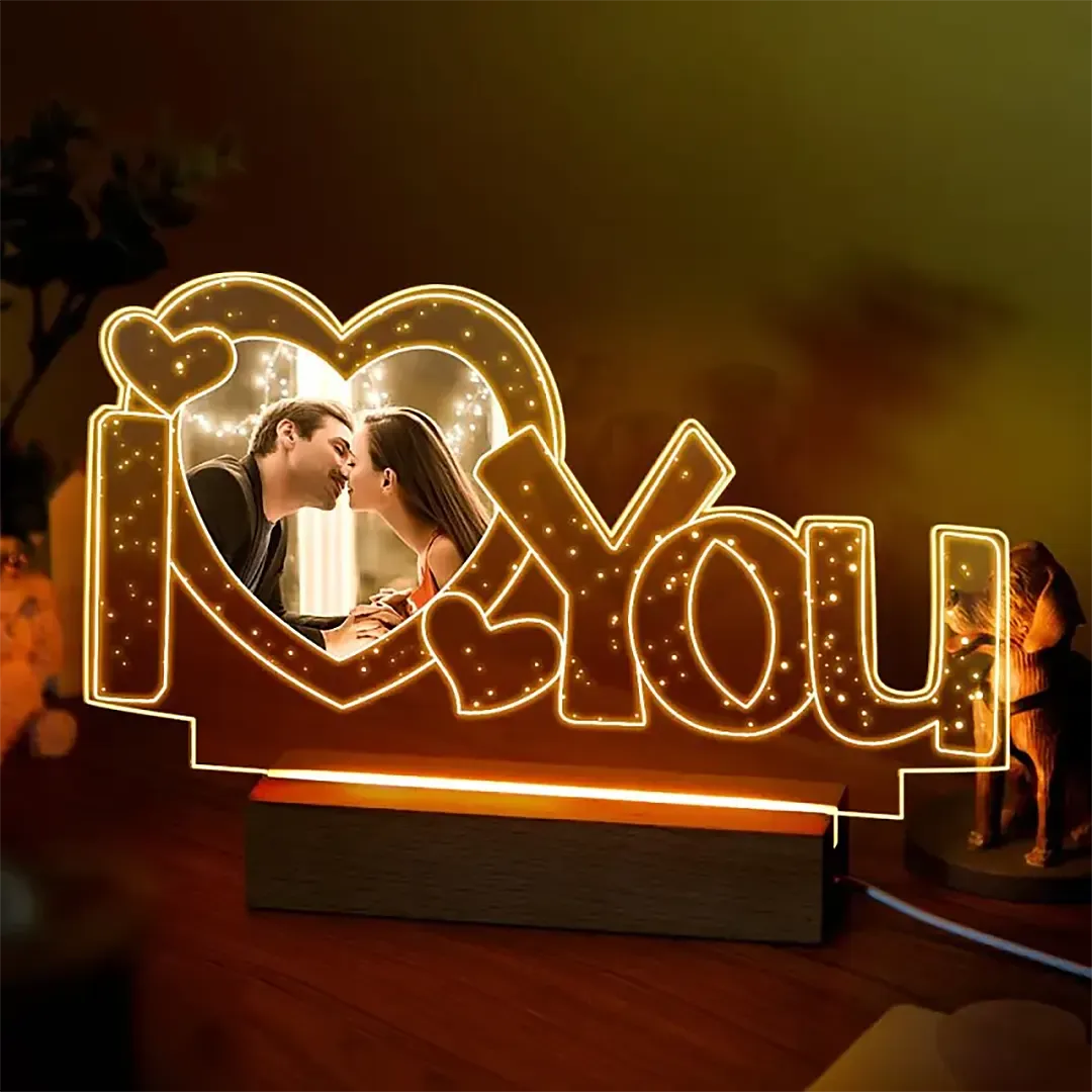 Custom Acrylic Photo Lamp Night Light Gift for Lovers-ancustom