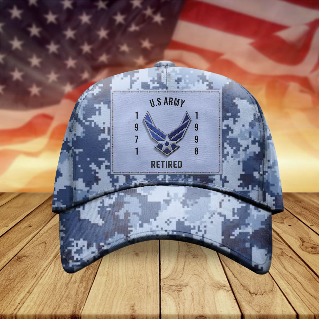 Custom Personalized Baseball Cap For Veteran With Military Insignia - United States Veteran - Father's Day/ Birrthday Gift Idea-ancustom
